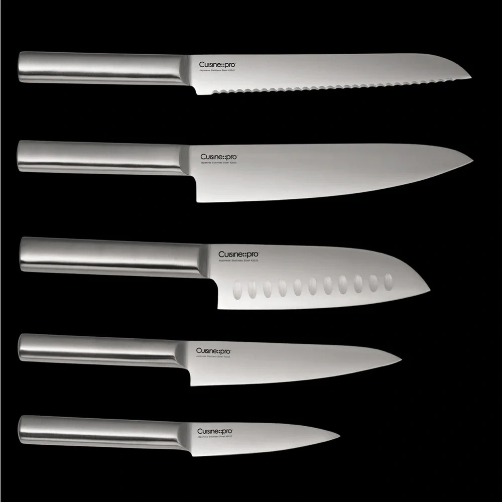 🆕 Cuisine::pro® Daisho™ Nara - Japanese Stainless Steel 6 Piece Knife Block Set
